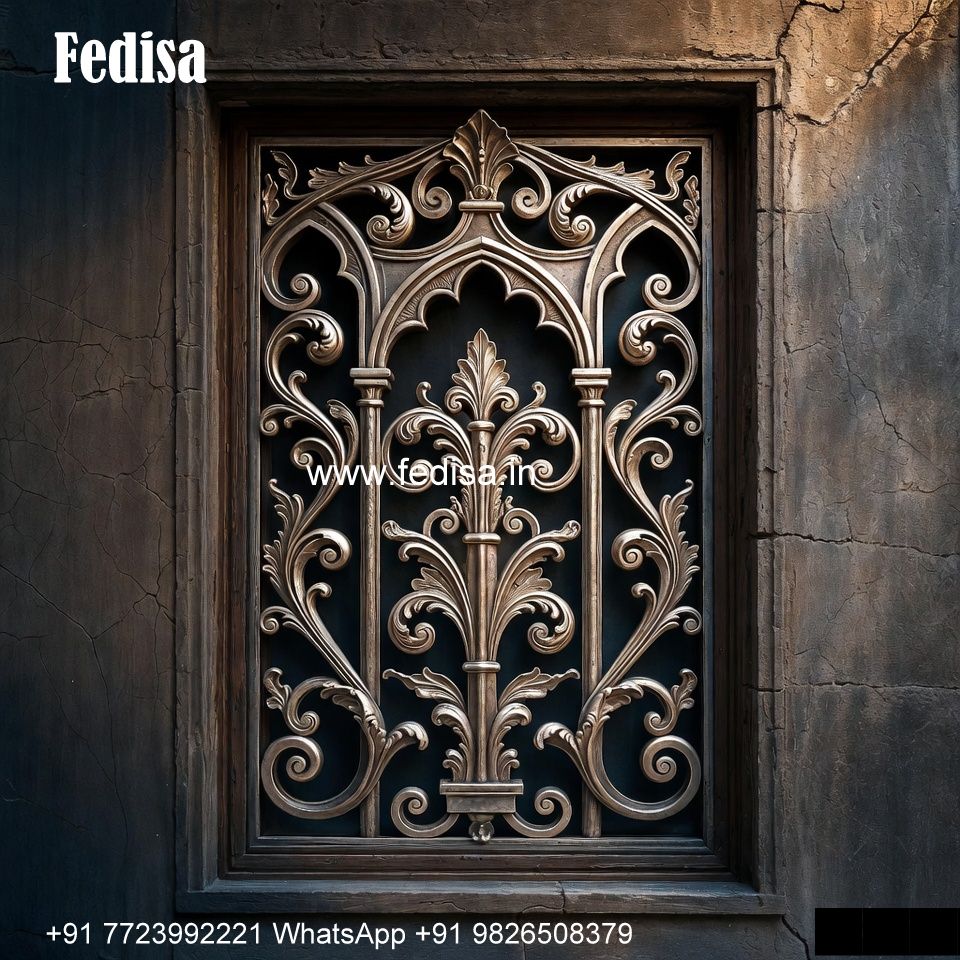 Window Grill Design With Stylish Frame Security Door Grill Design