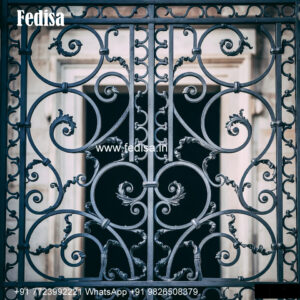 Window Grill Design With Modern Art Style Iron Bar Window Grill
