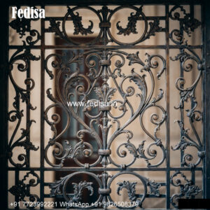 Window Grill Design With High Security Iron Grill For Terrace