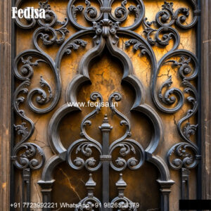 Classic Window Grill Design With Artistic Patterns Gate Top Grill Design