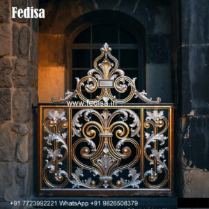 Window Grill Design With Designer Pattern Wrought Iron Door Grill Design