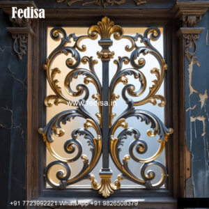 Window Grill Design With Powder Coating Finish Portico Grill Design