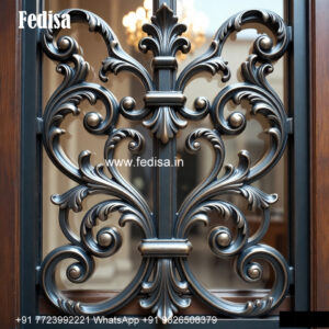 Window Grill Design With Artistic Work Window Grill Ka Design