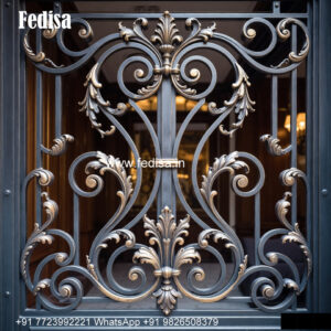 Stylish Window Grill Design With Geometric Patterns Steel Ki Grill Design