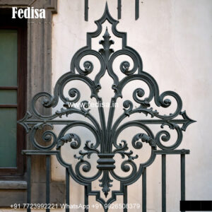 Window Grill Design With Stylish Bars Entrance Grill Door Design