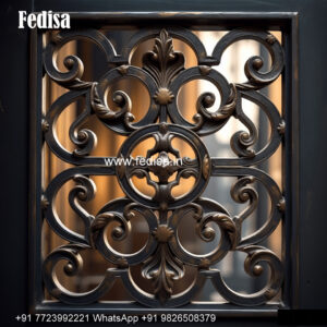 Beautiful Window Grill Design For Exterior Double Door Window Grill Design