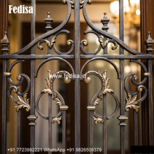 Window Grill Design With Wooden Finish Look Grill Design For Big Window