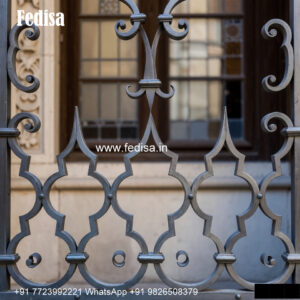 Window Grill Design With Decorative Finish Iron Square Bar Grill Design