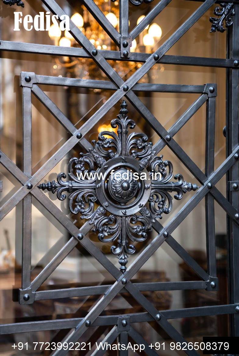 Window Grill Design With Elegant Finish Iron Window Door Design