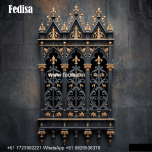 Golden Window Grill Design For Luxury Look Khidki Steel Design