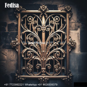 Window Grill Design With Decorative Borders Gate Grill Color Design