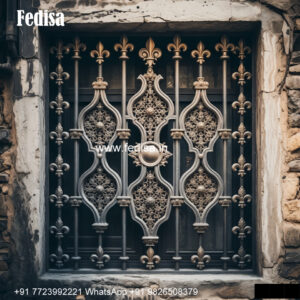 Window Grill Design With Stylish Bars Grill Design For Corridor