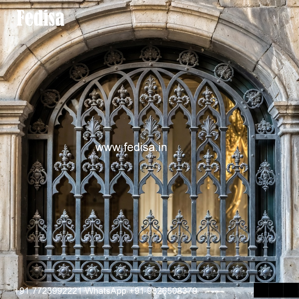 Window Grill Design With Custom Shapes Round Shape Window Grill Design