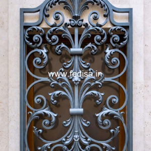 Window Grill Design With Elegant Pattern Door With Grill Gate