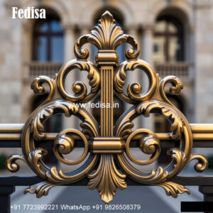 Window Grill Design With Modern Geometry Half Round Door Grill Design