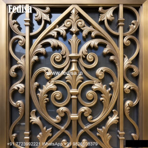 Window Grill Design With Stylish Frame Front Wall Safety Grill Design