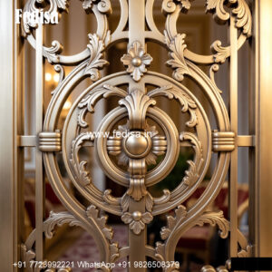 Window Grill Design With Designer Finish Sitout Steel Gate Design