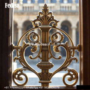 Golden Window Grill Design For Luxury Look Top Grill Design