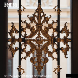 Floral Window Grill Design For Classic Homes