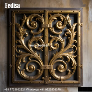 Window Grill Design With Decorative Borders Round Gate Grill Design
