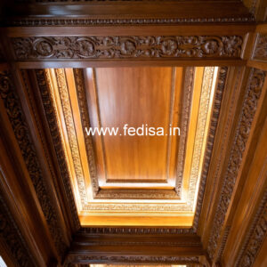 Wooden Ceiling Design High Ceiling Living Room Decor No-8083