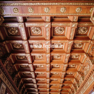 Wooden Ceiling Design Pop 2 Fan Design No-8110