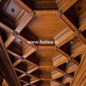 Wooden Ceiling Design Ceiling Fan Flower Design No-8154