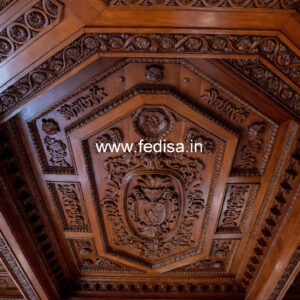Wooden Ceiling Design Gypsum Ceiling Round Design No-8261