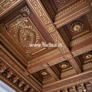 Wooden Ceiling Design False Ceiling Design For Rectangular Living Room With Two Fans No-8270