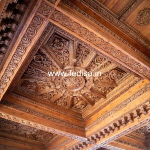 Wooden Ceiling Design Double Fan False Ceiling No-8355