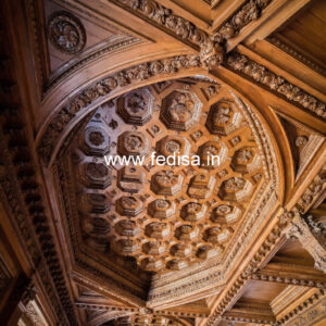 Wooden Ceiling Design Blue False Ceiling No-8357
