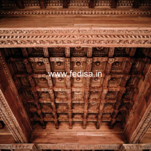 Wooden Ceiling Design Hall Fall Ceiling Design With 2 Fans No-8359