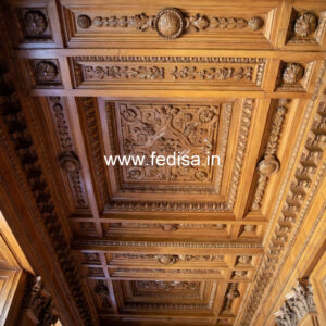 Wooden Ceiling Design Gray False Ceiling No-8402