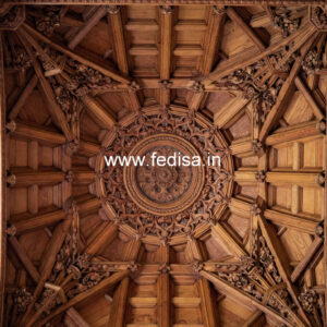 Wooden Ceiling Design Dining Table Pop Design No-8431