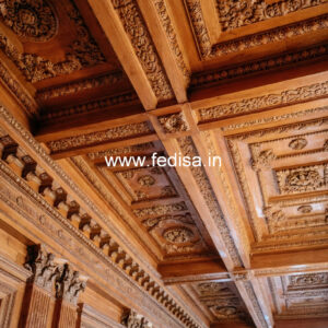 Wooden Ceiling Design Living Hall Pop Design No-8481