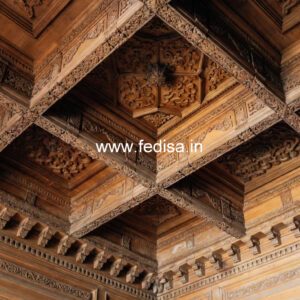 Wooden Ceiling Design Salon False Ceiling Design No-8496