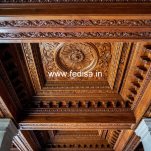 Wooden Ceiling Design Reception False Ceiling Design No-8536