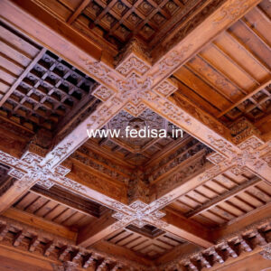 Wooden Ceiling Design Banquet Hall False Ceiling Design No-8628