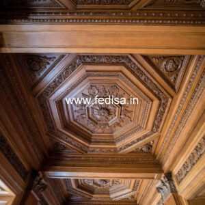 Wooden Ceiling Design Pop Minus Plus Wallpaper No-8713