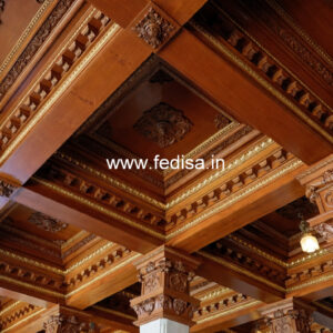 Wooden Ceiling Design Portico False Ceiling Design No-8936