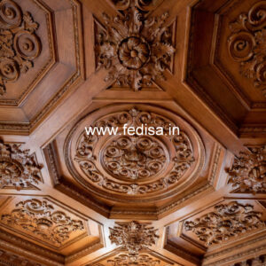 Wooden Ceiling Design Pop Design Round No-8960