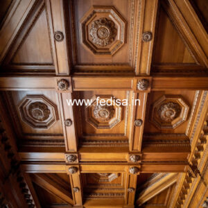Wooden Ceiling Design Heart Shape False Ceiling Design No-8963
