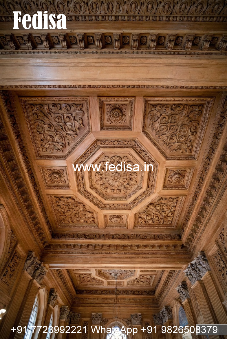 Wooden Ceiling Design False Ceiling For Rectangular Hall No-9069