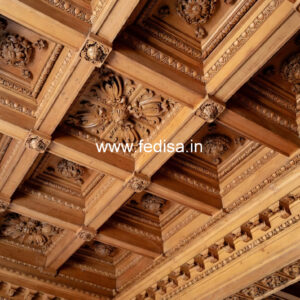 Wooden Ceiling Design Geometric False Ceiling Design No-9075