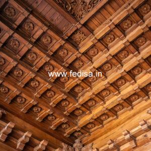 Wooden Ceiling Design False Ceiling Design For Bedroom With Two Fans No-9110
