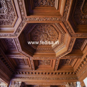 Wooden Ceiling Design Long Hall Pop Design No-9140