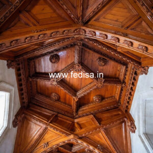 Wooden Ceiling Design Circular Pop Design No-9203