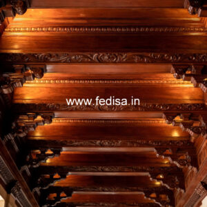 Wooden Ceiling Design Staircase False Ceiling Design No-9215