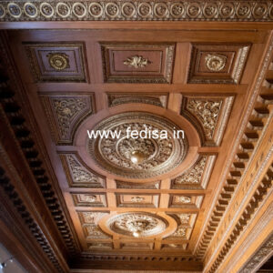 Wooden Ceiling Design Cement Pop Simple Design No-9219
