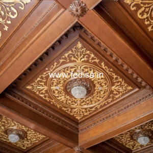 Wooden Ceiling Design Pop Plus Minus Ka Design No-9241